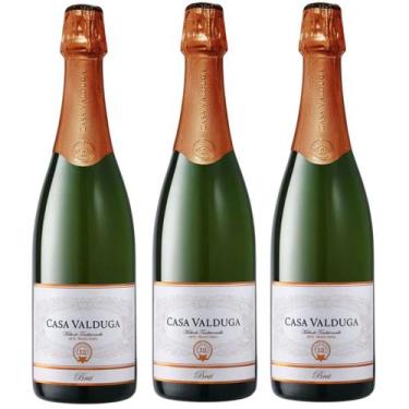 Imagem de Kit 3 Espumantes Branco Casa Valduga Brut Arte Tradicional 750ml