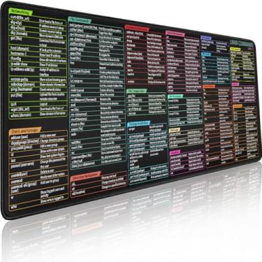 Imagem de Tapete de teclado de planilha grande estendida Excel, teclas de atalho, mouse pad com borda costurada antiderrapante