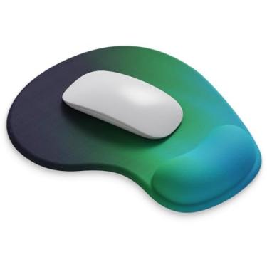 Imagem de Mouse pad de escritório com suporte de pulso de gel - mouse pad ergonômico para mesa para jogos - Design gamepad base de borracha para laptop - silicone antiderrapante superfície texturizada especial