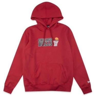 Imagem de Moletom New Era Plus Size Canguru Fechado NBAChicago Red Bulls Masculino-Masculino