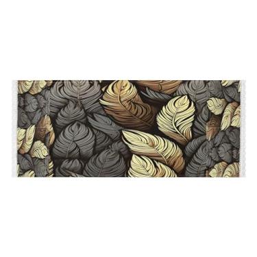 Imagem de Wassud Capas de lavadora e secadora Golden Feather Art, protetor de lavadora com sacos de armazenamento, capa de geladeira à prova de poeira com bolsos para lavanderia doméstica, cozinha, 120 x 55 cm