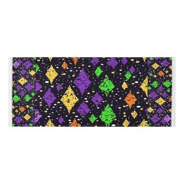 Imagem de Wassud Capas de lavadora e secadora com padrão de bloco abstrato, protetor de lavadora com sacos de armazenamento, capa de geladeira à prova de poeira com bolsos para lavanderia doméstica, cozinha