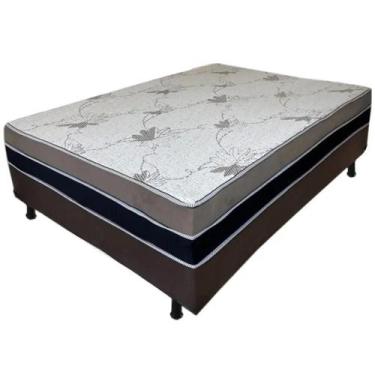 Imagem de Cama Box Absolut Casal Ortopédica 138x188x32cm Bio Flex Cor Marrom, Ma