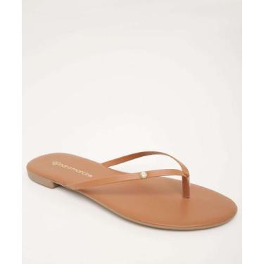 Imagem de Rasteirinha Feminina Tiras Strass-82074 - NARA MARTINS, Caramelo, 37