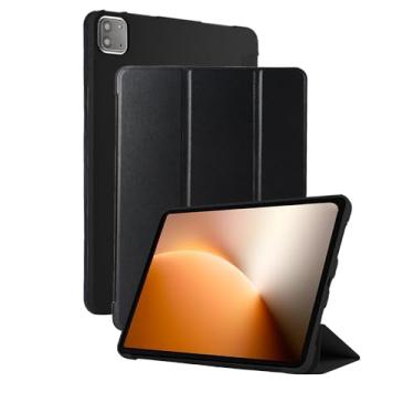 Imagem de Capa para tablet Honor Magic Pad 3/3 Pro de 13,3 polegadas, capa FJIASTB resistente a arranhões à prova de choque com suporte de três dobras, hibernar/despertar automático (preto)