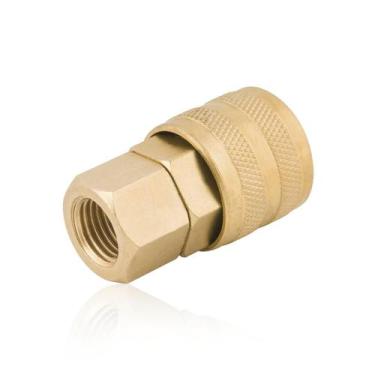 Imagem de Engate Rapido Femea 1/4"x1/4" Rolete Von - Vonder, Com rolete, Latão