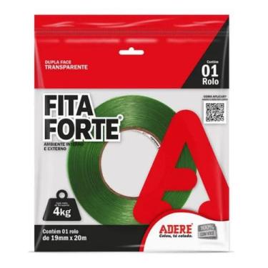 Imagem de FITA FORTE DUPLA FACE TRANSP XT100 19mmx20m - ADERE