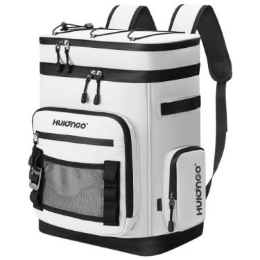 Imagem de Mochila refrigeradora Hulongo 30L à prova de vazamentos branca à prova
