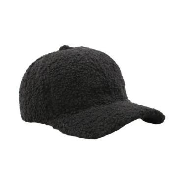 Imagem de Boné de Beisebol Feminino de Lã de Cordeiro - Quente para Outono, Inve