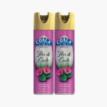 Imagem de Kit 2 Aerossol Coala Odorizante de Ambiente Flor de Cacto 400ml , Frag