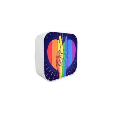 Imagem de Luminária Box Peace and Love Prático e Funcional para o Dia a Dia