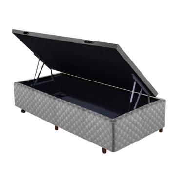 Imagem de Base Box Baú 88cm Quadriculado Cristalflex - Grafite