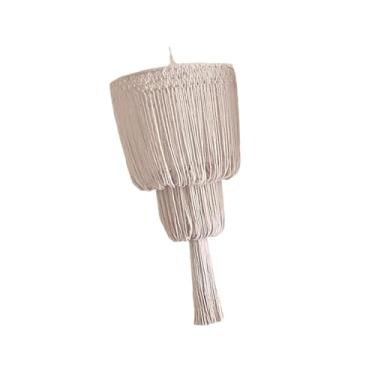 Imagem de Whtkoph Abajur de Macramê Trançado, Modelo Nórdico com Franjas, Ideal para Decoração de Restaurantes, Cafés E Salas de Estar, Style a