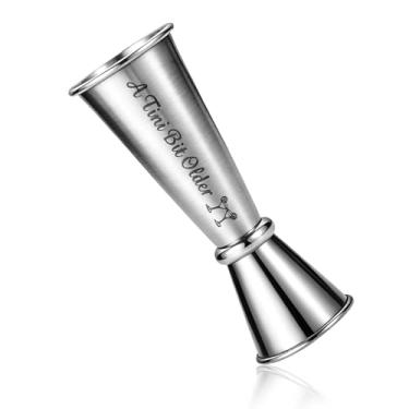 Imagem de Jigger de aniversário Espresso Martini Presentes A Tini Bit Older Birthday Jigger para homens mulheres meias 21º 30º 40º Presente de aniversário para ela Tini Bit Decorações de festa mais antigas