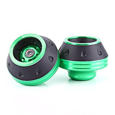 Imagem de Mingzhe Sliders de Quadro de Garfo Alumínio, Protetor Colisão Motocicleta, Scooter Proteção contra Queda Roda Dianteira Com par para Moto (Verde)