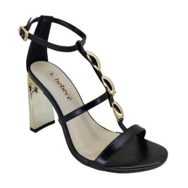 Imagem de Sandália Bebecê Salto Médio Tiras T8620162 - Feminino-Feminino