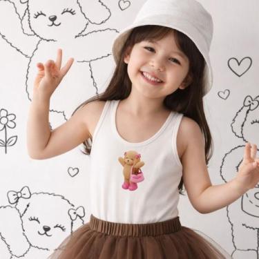 Imagem de Body Infantil Collant Tema Ursinho Bobbie Goods Cor:BrancoTamanho:14, 