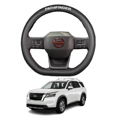 Imagem de Kakash Acessórios interiores personalizados para Nissan Pathfinder 2022 2023 2024 2025 2026 capas de volante antiderrapantes desportivas de corrida de couro sintético ergonômico alça confortável 1