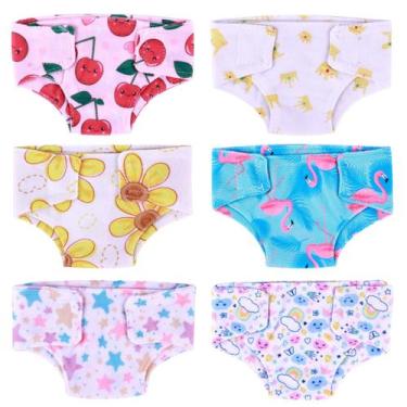 Imagem de Fraldas Baby Doll BABESIDE 6 unidades para bonecas de 12-15"