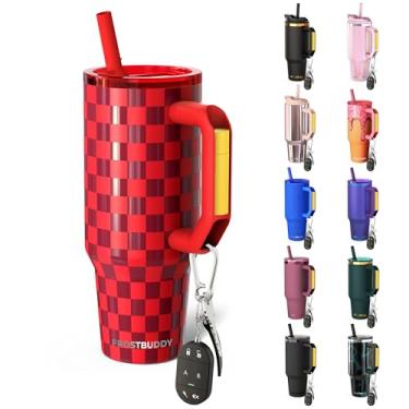 Imagem de Thicc Buddy - Copo isolado a vácuo de aço inoxidável de 1,134 g com tampa e canudo para água - Caneca de viagem compatível com porta-copos - presentes para mulheres e homens, ele para ela (confira os