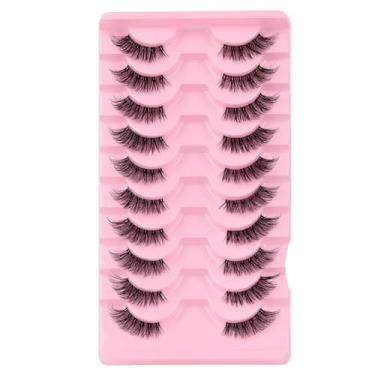 Imagem de 10 pares de cílios postiços de cauda de raposa, cílios postiços fofos: cílios longos para volume atraente, cílios macios e leves, reutilizáveis, livres de crueldade, adequados para iniciantes