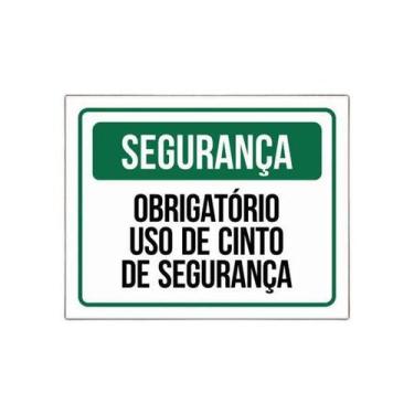 Imagem de Placa Segurança Obrigatório Uso De Cinto De Segurança - Sinalizo