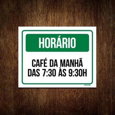 Imagem de Kit 10 Placas - Horário Café Manhá Hotel - Sinalizo.Com