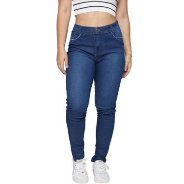 Imagem de Calça Jeans Feminina Cigarrete Levanta Bumbum Skinny Cintura Alta Elas