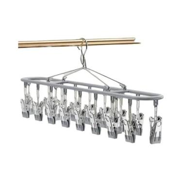 Imagem de Suporte Para Secar Roupas Em Aço Inoxidável, Ganchos À Prova De Vento 