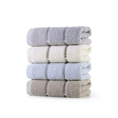 Imagem de ZjBfddnmm Toalha grande toalha facial absorvente macia, toalha de rosto, toalha de banho, toalha doméstica adulto (cor: A) (A) (A)