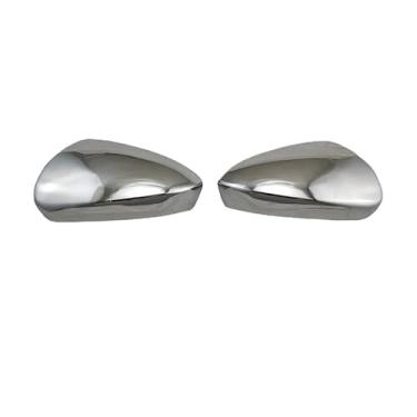 Imagem de Acessórios retrovisores do carro compatível com toyota rush 2019 2020 2021 2022 2023 gloss preto carbono porta lateral espelho cobre guarnição(Chrome Cover)