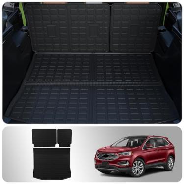 Imagem de Thinzyou Tapete de carga compatível com Ford Edge 2015-2024 (não serve para SEL) Tapete de porta-malas forro de porta-malas TPE para todos os climas protetor de capa de assento traseiro 2023