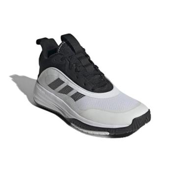 Imagem de adidas Own The Game 3.0 Tênis de basquete masculino, Branco/Preto/Preto, 38