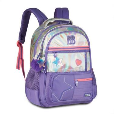 Imagem de Mochila De Costas Holográfica Rebecca Bonbon Oficial Escolar, Lilás