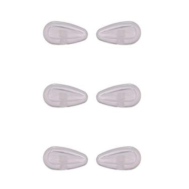 Imagem de Almofadas de nariz tipo parafuso de borracha transparente para óculos de sol, armações para óculos de sol, óculos de sol, roupa de leitura HNP001 (transparente - 3 pares)