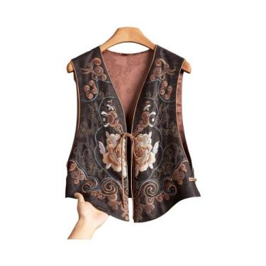 Imagem de Colete Feminino De Seda Satin Com Decote Em V Primavera 2025 Estilo Ch