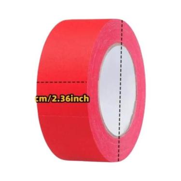 Imagem de Fita Adesiva Vermelha Para Pintura, Decoração, Fixação De Tapetes, Emb