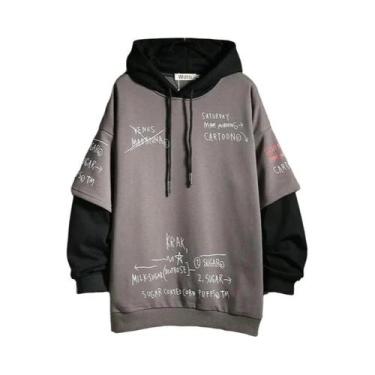 Imagem de Jaqueta Masculina Retro Com Capuz, Forrada Em Fleece, Estilo Coreano, 