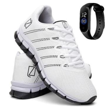 Imagem de Tênis Para Corrida e Academia Masculino Super Leve e Macio e Relógio Digital-Masculino