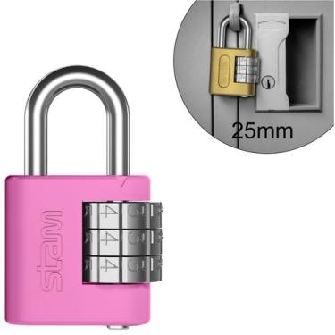 Imagem de Cadeado Segredo Senha Pequeno 25m Stam Malas, Bolsas, E Armários, 25mm