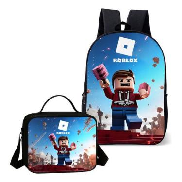 Imagem de Mochila e Lancheira Termica kit Escolar Estampa Infantil Menino Game B
