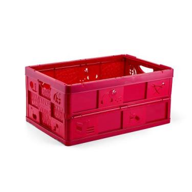 Imagem de Caixa Organizadora Dobrável Plástica 60 cm Resistente para Armazenamen