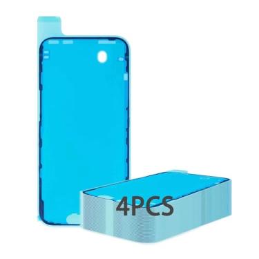 Imagem de Adesivo de vedação de tela à prova d'água (4 peças) para iPhone 12Pro Max, tela de LCD frontal pré-cortada adesivos de vedação de fita adesiva peça de substituição para iPhone 12pro max