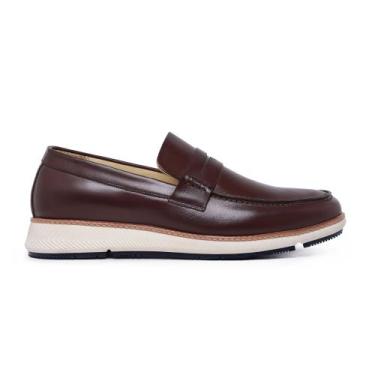 Imagem de Sapato loafer casual masculino em couro sapato de calçar casual em cou