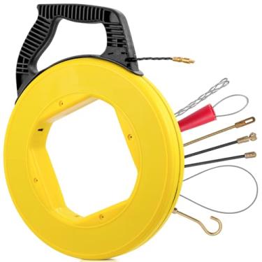 Imagem de Teodute Fita de peixe elétrica, extrator de fio de fita de peixe de 3,5 mm, kit de extrator de cabo de fita de peixe de fibra de vidro, fita elétrica para peixes, ferramentas de tração de fio PET