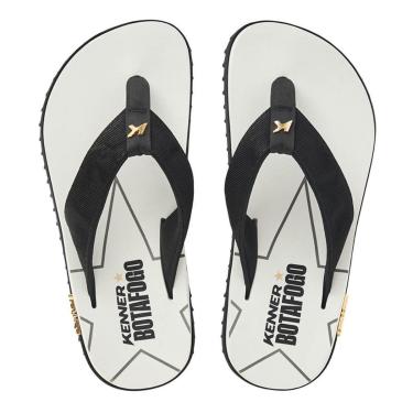 Imagem de Chinelo Kenner Kivah Line Botafogo Masculino - Branco e Preto - 37-Masculino