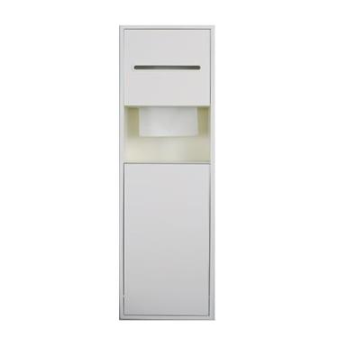 Imagem de Nicho de chuveiro embutido de aço inoxidável - Rack de armazenamento de banheiro à prova d'água para artigos de higiene pessoal, papel higiênico e lixeira - Design embutido para casa, hotel e cozinha