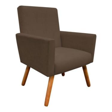 Imagem de Poltrona Decorativa Nina Peach Marrom - D'Rossi