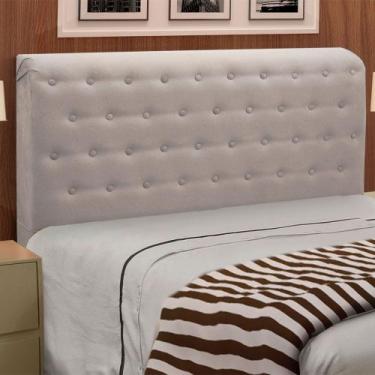 Imagem de Cabeceira Giovana Cama Box Casal 140 cm Suede Bege - D'Rossi - Ibiza