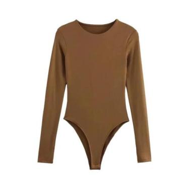 Imagem de Body Preto De Manga Longa Para Mulheres, Sexy E Extremo, Top De Verão 